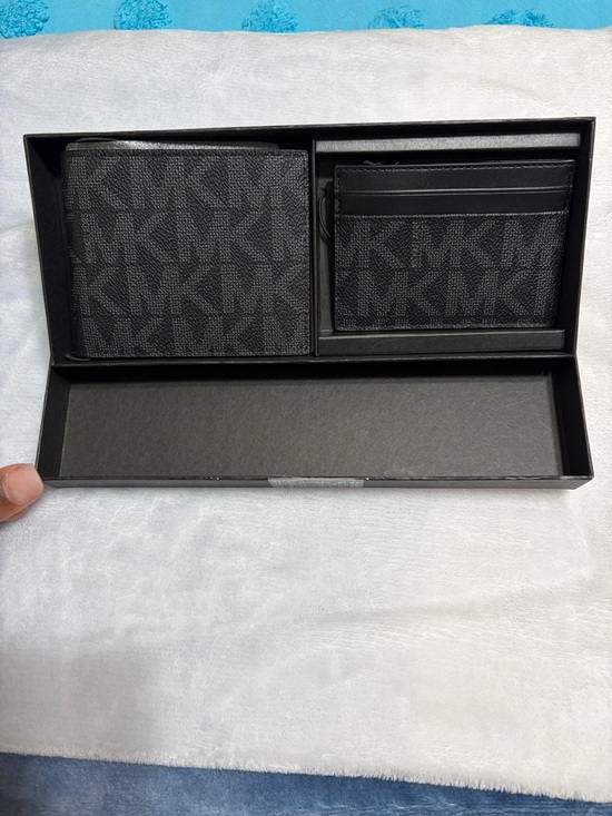 Michael Kors Other - Michael Kors His & Hers Black Monogram Bifold Wallet & Matching Card Holder Set